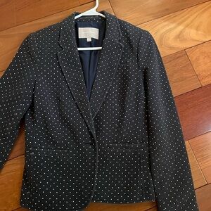 Banana Republic Navy Polka Dot Blazer